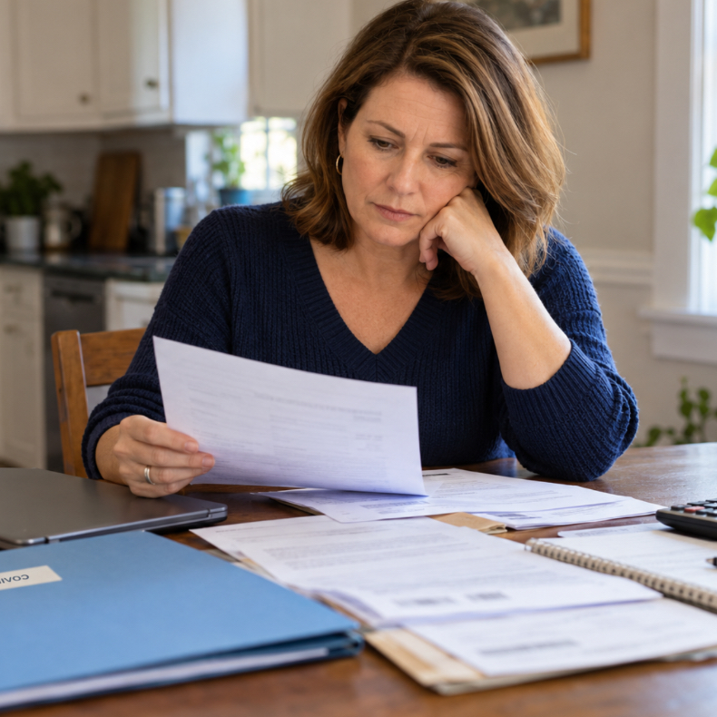 Person reviewing Covid relief form